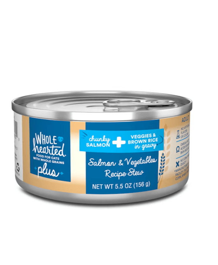 Plus Salmon & Vegetables Recipe Stew Wet Cat Food, 5.5 oz., Case of 12